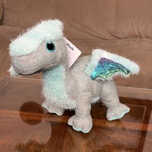 Medium Fuzzy Flying Dinosaur Plush Green Stuffed Animal 12" Way To Celebrate New